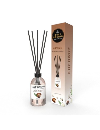 GULF ORCHID Reed Diffuser - Coconut | Fragancia Relajante y Elegante